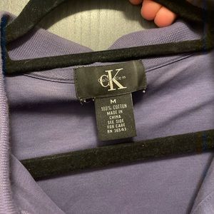 Calvin Klein Mens Purple Polo